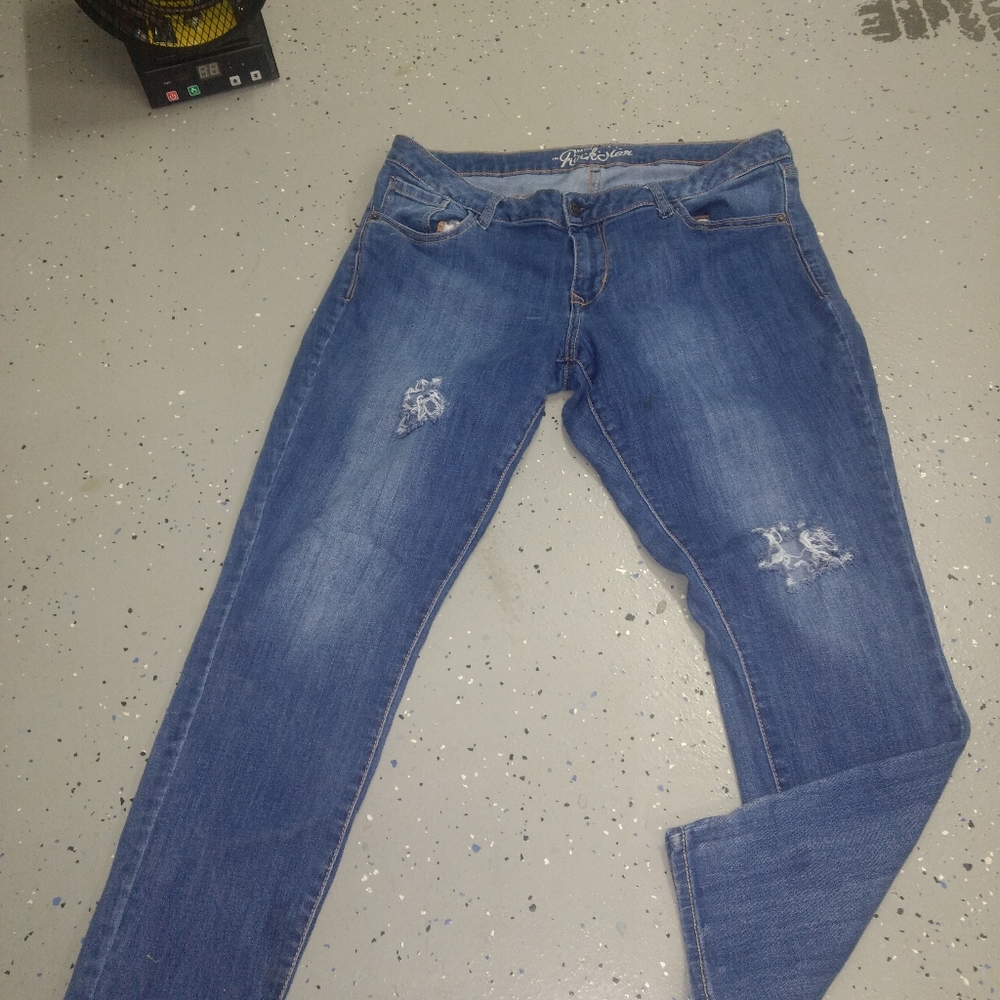 Women's Plus Size 16 Ripped Skinny Jeans